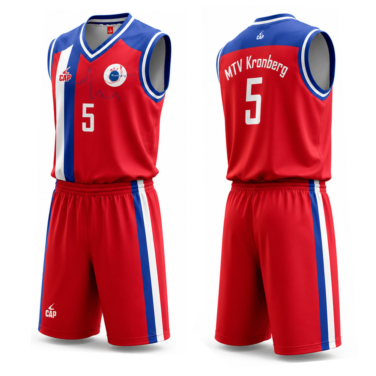 RED BASKETBALL UNIFORM - MTV KRONBERG