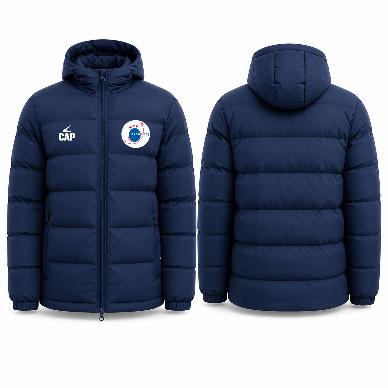 NAVY BLUE PUFFER COAT JACKET - MTV KRONBERG